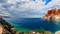 Port Amoudi of Oia or Ia, Santorini, Greece Royalty Free Stock Photo