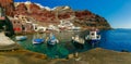 Port Amoudi of Oia or Ia, Santorini, Greece Royalty Free Stock Photo