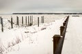 Port of Anchorage Small Boat Launch in the winter, covered with snow. It`s empty.