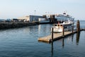 Port Angeles ferry terminal and wharf in Clallam County, Washington. Royalty Free Stock Photo