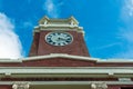 The Clock Tower Sits Atop the Clallam County Courthouse in Port Angeles, Washington, USA Royalty Free Stock Photo