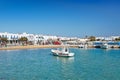 The port of Antiparos island, Greece Royalty Free Stock Photo