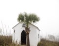 PORT ARANSAS, TX - 21 FEB 2020: Chapel on the Dunes on a foggy day