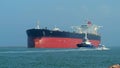 PORT ARANSAS, TX - 25 FEB 2023: Fishing Boat, Oil Tanker and Tugboat