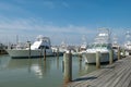 PORT ARANSAS, TX - 22 FEB 2023: White Sport Fishing Boat Yachts