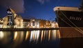 Port area with ancient crane gdansk poland europe