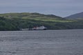 Port Askaig on the Isle of Islay viewed across the Sound of Islay from the Isle of Jura, Scotland Royalty Free Stock Photo