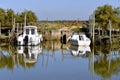 Port of Audenge in France Royalty Free Stock Photo