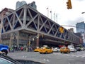 Port Authority Bus Terminal, PABT, Traffic on 8th Avenue, NYC, NY, USA Royalty Free Stock Photo