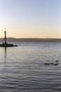 Port of Balatonfoldvar, Hungary in the evening