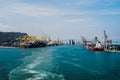 Cargo Container Ships at Port Barcelona Spain Royalty Free Stock Photo