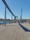 Port of Barcelona `Rambla de Mar ` bridge