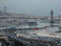 Port Barcelona Spain sea tower