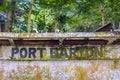Port Barton sign on an old boat