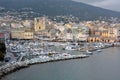 Port of Bastia with lots of boats