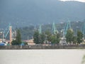 Port of Batumi, Adjara, Georgia. Cargo ships for commercial shipments Royalty Free Stock Photo