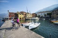 At the port with bicycle