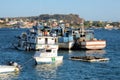 Port with boats, Puerto Baquerizo Moreno, San Cristobal, Galapagos Island Royalty Free Stock Photo