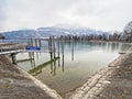 Port for boats and small yachts on Lake Walen or Lake Walenstadt / Walensee / in Weesen settlement - Switzerland