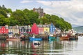 Port with boats in Tobermory in Scotland Royalty Free Stock Photo