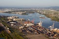 Port of Brisbane Aerial View Royalty Free Stock Photo