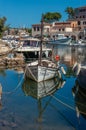 Port of Cala Figuera with typical Majorcan boats moored Royalty Free Stock Photo