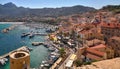 Port of Calvi Corsica - overview from the citadel Royalty Free Stock Photo
