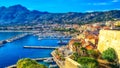 Port of Calvi Corsica - overview from the citadel Royalty Free Stock Photo