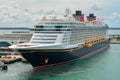 PORT CANAVERAL, FLORIDA - MAY 31, 2014: Disney Fantasy cruise ship docked at Port Canaveral, Florida, USA. Royalty Free Stock Photo