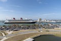 Cruise ship underway. Port Canaveral, Florida, USA Royalty Free Stock Photo