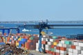 Port cargo crane and container Royalty Free Stock Photo