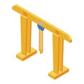 Port cargo crane icon, isometric style Royalty Free Stock Photo