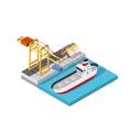 Port cargo ship transport logistics Royalty Free Stock Photo
