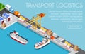 Port cargo ship transport logistics