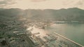 Port of Cartagena in the morning, Spain. Aerial view