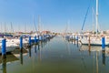 Port of Cervia with boats and yachts on the quay, Italy. Royalty Free Stock Photo