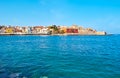 The port of Chania and Firkas Fortress, Crete, Greece