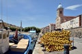 Port and church of Port-Vendres in France Royalty Free Stock Photo