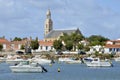 Port and church of Saint Gilles Croix de Vie in Fr Royalty Free Stock Photo