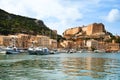 Port and citadel of Bonifacio, in Corsica, France