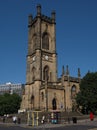 Old historic church from the clock on the tower- Liverpool