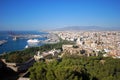 Port and city view, Malaga.