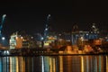 Port of La Spezia at night - Liguria Italy Royalty Free Stock Photo