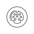 Port, connector icon. Simple line, outline vector elements of connectors and cables icons for ui and ux, website or mobile