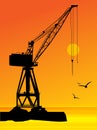Port crane Royalty Free Stock Photo