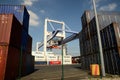 Port crane and container Terminal Royalty Free Stock Photo