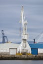 Port crane at the dock Royalty Free Stock Photo