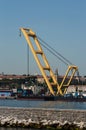 Port Crane in Haydarpasa Port in Istanbul Royalty Free Stock Photo