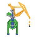 Port crane icon, isometric style Royalty Free Stock Photo