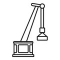 Port crane icon, outline style Royalty Free Stock Photo